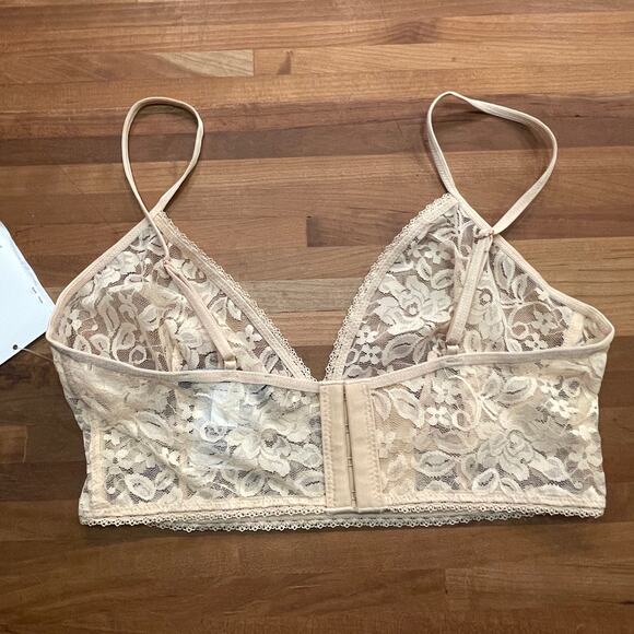 I.n.c. International Concepts Women's Lace Bralette Lingerie almond latte Small - Picture 3 of 5